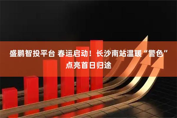 盛鹏智投平台 春运启动！长沙南站温暖“警色”点亮首日归途