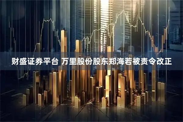 财盛证券平台 万里股份股东郑海若被责令改正
