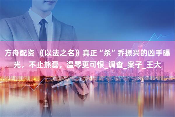 方舟配资 《以法之名》真正“杀”乔振兴的凶手曝光，不止熊磊，温琴更可恨_调查_案子_王大