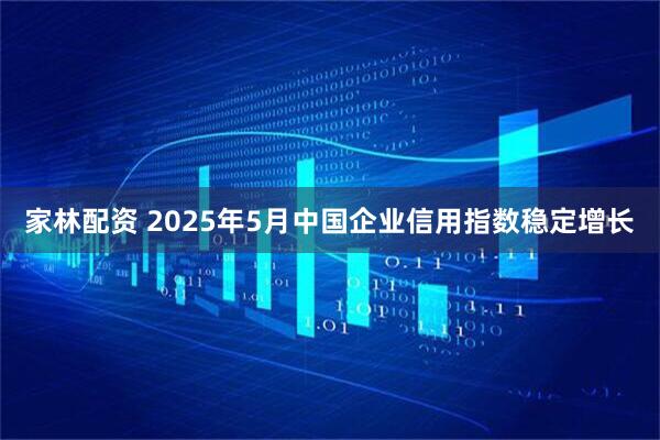 家林配资 2025年5月中国企业信用指数稳定增长