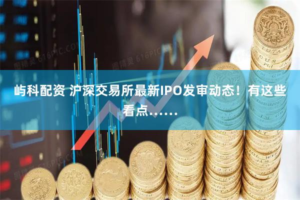 屿科配资 沪深交易所最新IPO发审动态！有这些看点……
